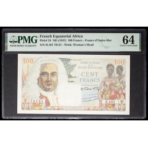100 francs, “La Bourdonnais” type – Central Bank of Overseas France, undated (1946).