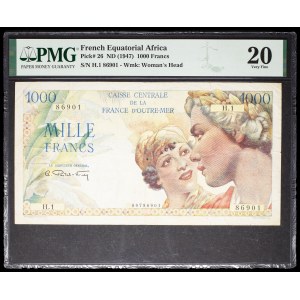 1000 francs type “Union Française” - Caisse centrale de la France d’outre-mer ND (1946).