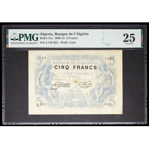 5-franc “blue” stamp, June 14, 1912.