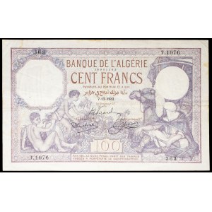 100-franc “purple” note, December 7, 1932.