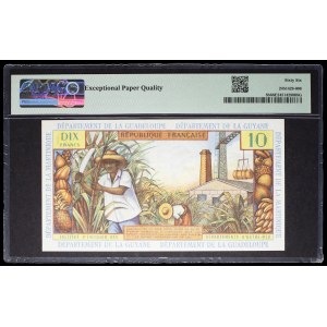 10 francs type “jeune Antillaise” - Institut d’Émission des départements d’outre-mer ND (1966).