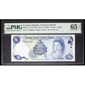 Élisabeth (Elizabeth) II, 1 dollar type “poisson-ange royal” avec petit numéro 1971.