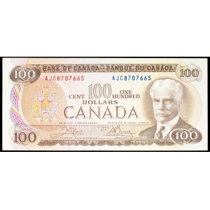 1975 Sir Robert Borden $100 bill.