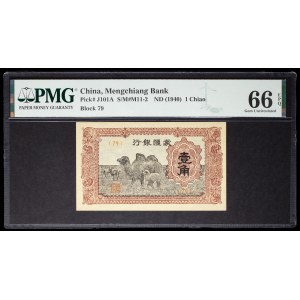 1 chiao typu „velbloud“ – Mengchiang Bank ND (1940).