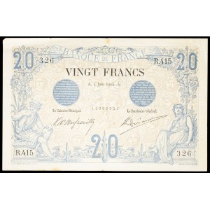 20-franc “black” stamp, June 4, 1904.