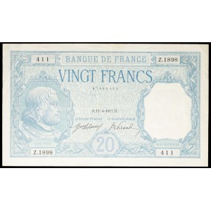 20 francs type “Bayard” 11-4-1917.