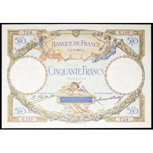 50 francs, “Luc Olivier Merson” type, March 5, 1927.