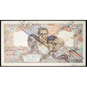 5000 francs type “Empire Français” ANNULÉ / CANCELLED 7-2-1946.