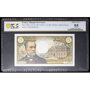 5-franc “Louis Pasteur” stamp, June 5, 1969.