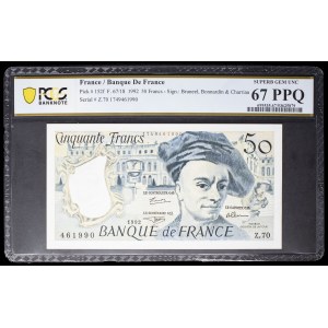 50 francs type “Maurice Quentin de La Tour” 1992.