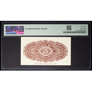 5-franc “Christopher Columbus” note, US ND print (1945–1946).