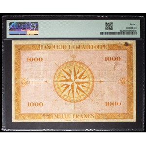 1,000 francs, “Karukera” type, US ND print (1943).