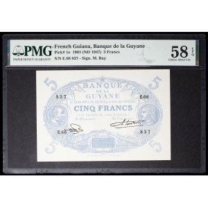 5 francs type “bleu” dit “Cabasson” ND (1947).