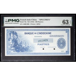 [100] “Blue” SPECIMEN piastres, printed in the U.S., no date (1941).