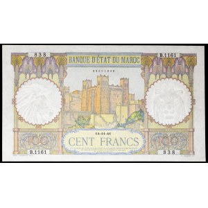 100 francs, “Ksar of Aït-ben-Haddou” type, November 14, 1941.