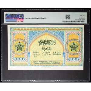 100 francs “Bab Chorfa” type, unissued (Remainder), printed in the U.S. on August 1, 1943.
