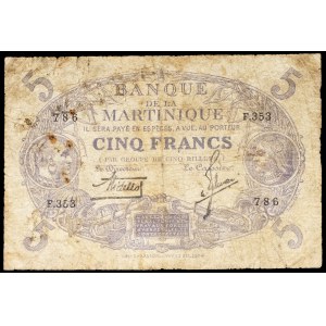 5-franc “purple” note, known as the “Cabasson,” undated (1935).