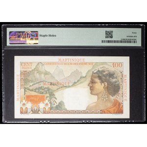 100 franchi tipo “La Bourdonnais” - Cassa centrale della Francia d’oltremare ND (1946).