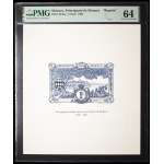 Lot (3) - Épreuves commémoratives de verso de 1 franc “Seul papier-monnaie émis par les Princes de Monaco” 1920 [impression moderne].