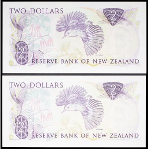 Lot (2) - Elizabeth II, 2-dollar coins, 2nd type “climbing xenic,” with consecutive ND numbers (1981–1985).