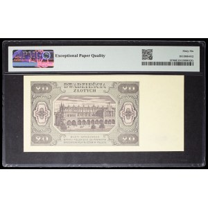 20 złoty drape-style note, July 1, 1948.