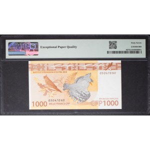 1,000 francs, “Pacific Fauna” design, ND (2014).