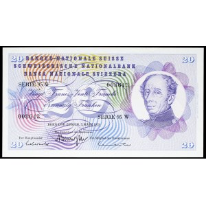 20-franc “Guillaume Henri Dufour” stamp, March 7, 1973.