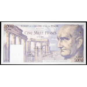 5000 francs type “Vespasien” - Banque de l’Algérie et de la Tunisie 27-2-1952.