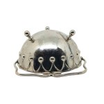 Decorative vintage basket-shaped sugar bowl