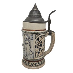 Ceramic mug with lid, Reinhold Hanke, Germany