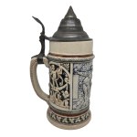 Ceramic mug with lid, Reinhold Hanke, Germany