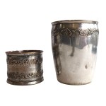 Silver-plated commemorative baptism set, Castel, France