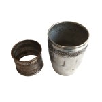Silver-plated commemorative baptism set, Castel, France