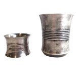 Silver-plated commemorative baptism set, Saint Médard, France
