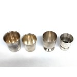Set of silver-plated mugs, France