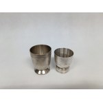 Set of silver-plated mugs, France