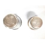 Set of silver-plated mugs, France