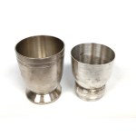 Set of silver-plated mugs, France