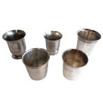 Set of silver-plated cups, France