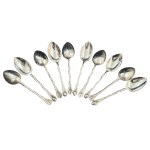 Set of silver-plated mocha spoons