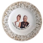 Commemorative plate in honor of Prince Rainier and Princess Grace of Monaco