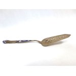Silver enameled cake server, Kremlin, Russia, 1950s.