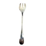 Set of 12 silver-plated oyster forks, Chambly