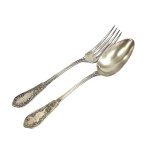 Art Nouveau Silver-Plated Cutlery Set, France