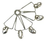 An elegant set of six French snail tongs