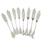 Set of French fish knives, Ravinet Denfert and Orfèvrerie de Chambly