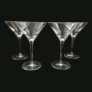Zestaw szklanych kieliszków do martini - 4 sztuki