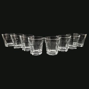 Set of glass wine glasses - 8 pieces