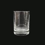 Set of four glass wine glasses