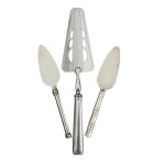 Set of silver-plated Art Deco serving spoons, France